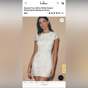 Lulu’s white sequin bodycon dress